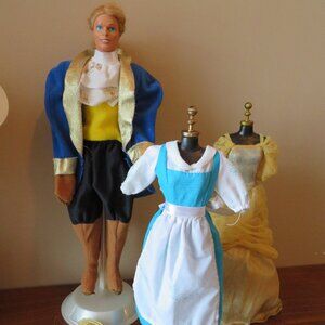 Vintage Disney Beauty And The Beast Prince Doll Belle dresses